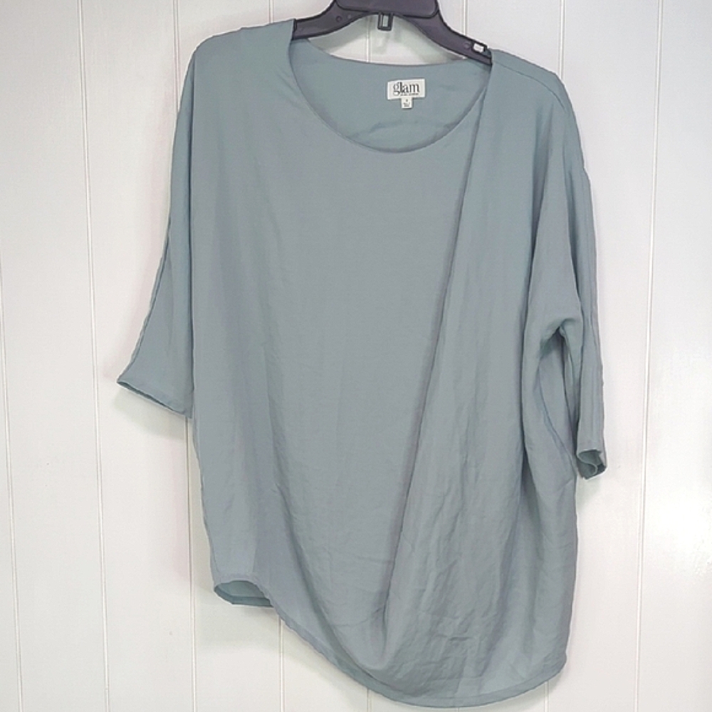 Glam Light Blue Long Sleeve Tee
